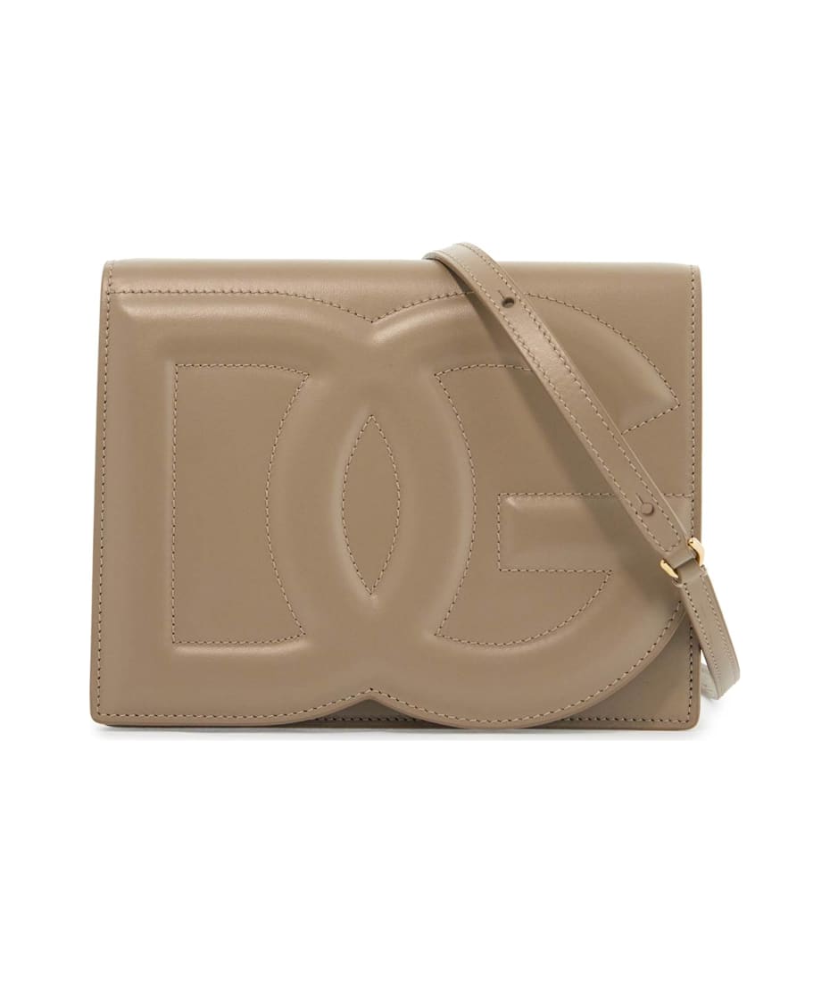 【送料&関税込】Dolce & Gabbana Taupe Calfskin Crossbody Dolce & Gabbana Taupe Calfskin Crossbody Bag With Adjustable