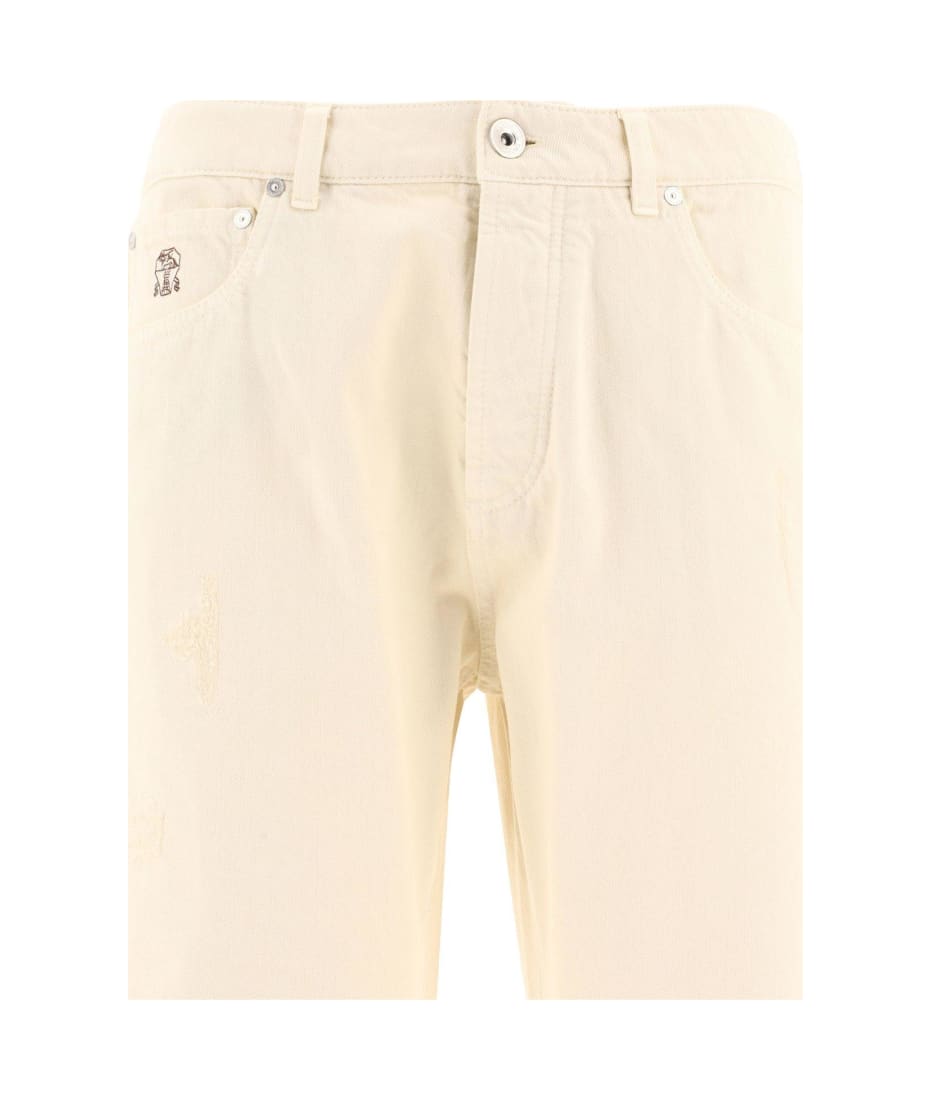 Brunello Cucinelli Straight-leg Jeans - White
