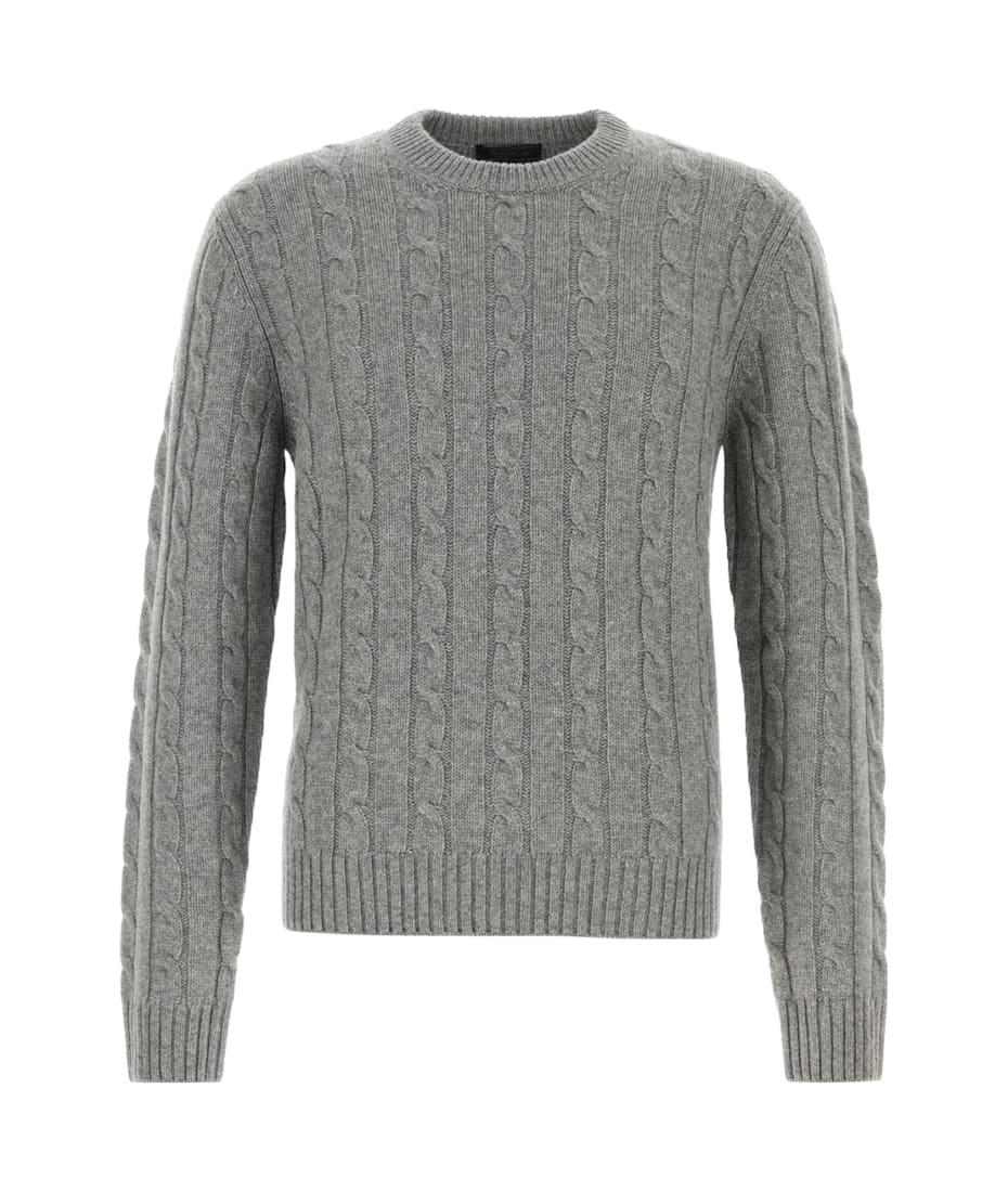トップス 1998ss prada cashmere knit (48) grey Prada Grey Cashmere Sweater | italist