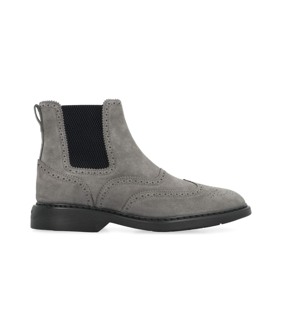 Hogan H576 Suede Chelsea Boots