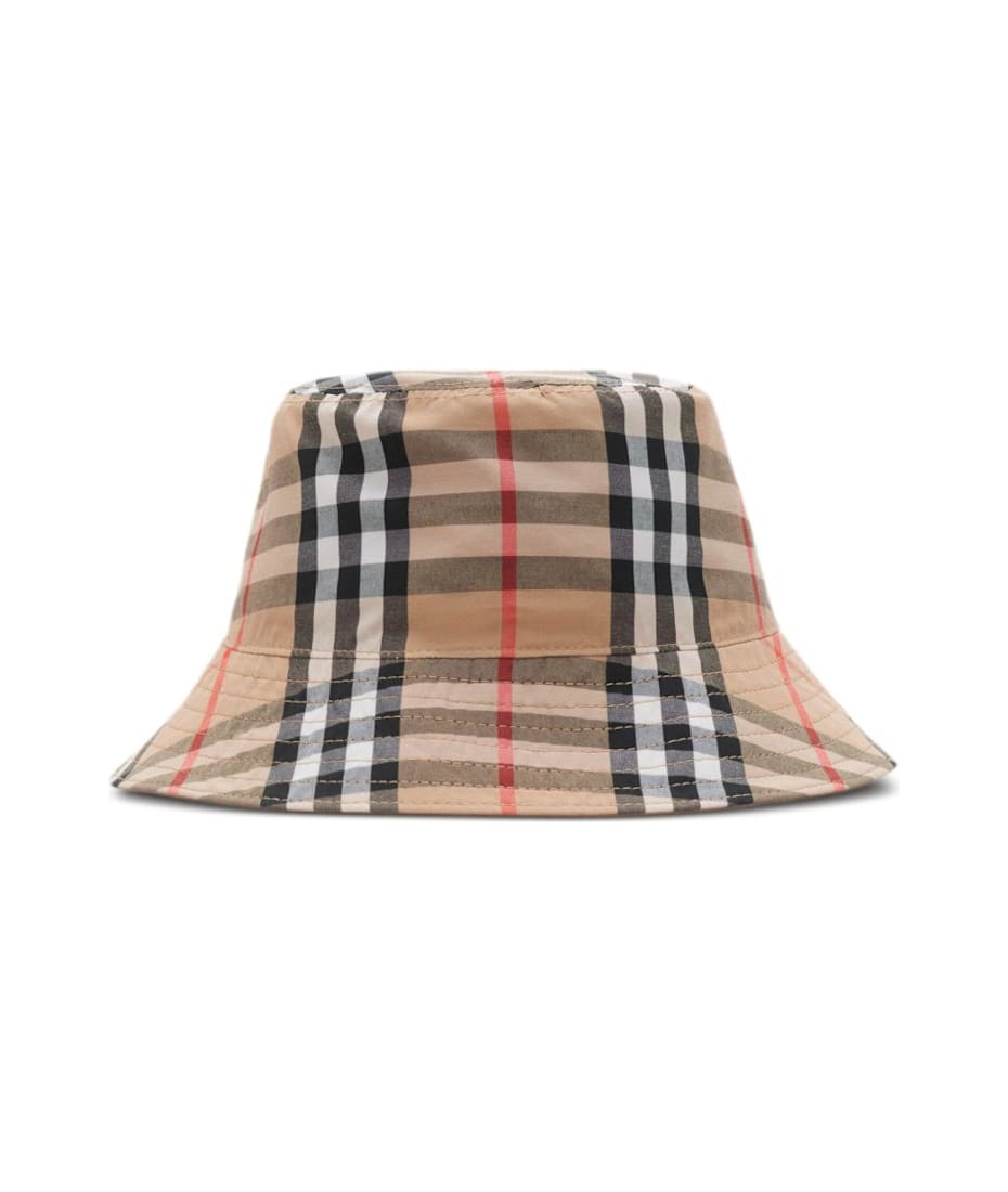 Burberry Kids Checked Bucket Hat | italist