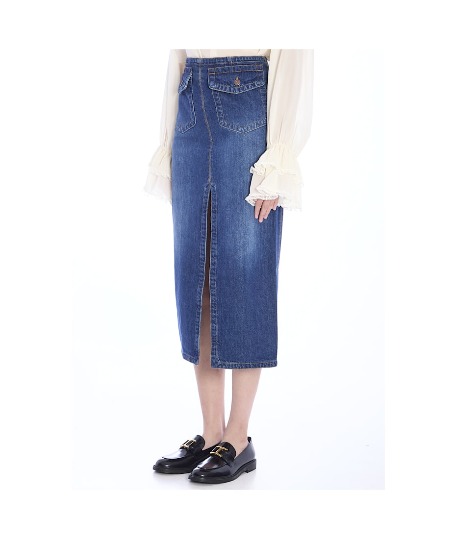 【関税込み】CHLOE Denim skirt Blue Denim skirt Chloé - Vitkac Canada