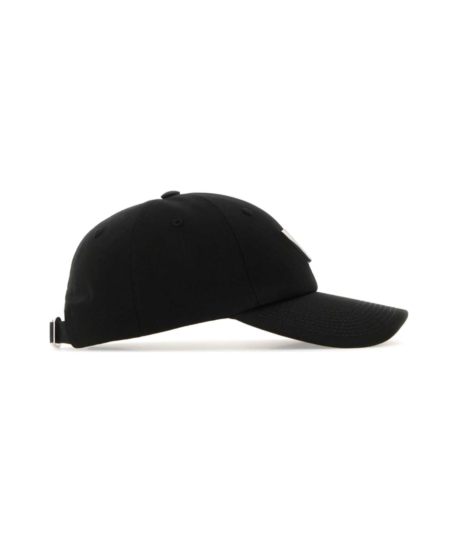 キャップ Valentino Garavani Black Stretch Cotton Baseball Cap Valentino Garavani Black Stretch Cotton Baseball Cap