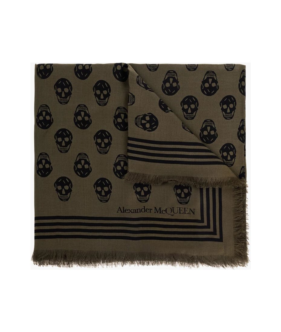 skull motif scarf, Alexander McQueen