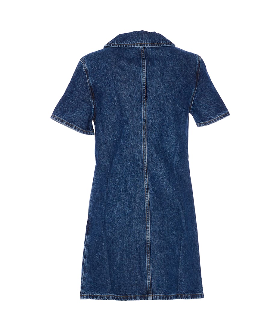 self-portrait Denim Crystal Bow Mini Dress | italist, ALWAYS