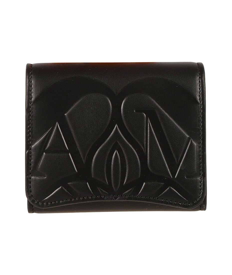 Alexander McQueen The Seal Embossed Tri fold Wallet italist ALWAYS LIKE A SALE