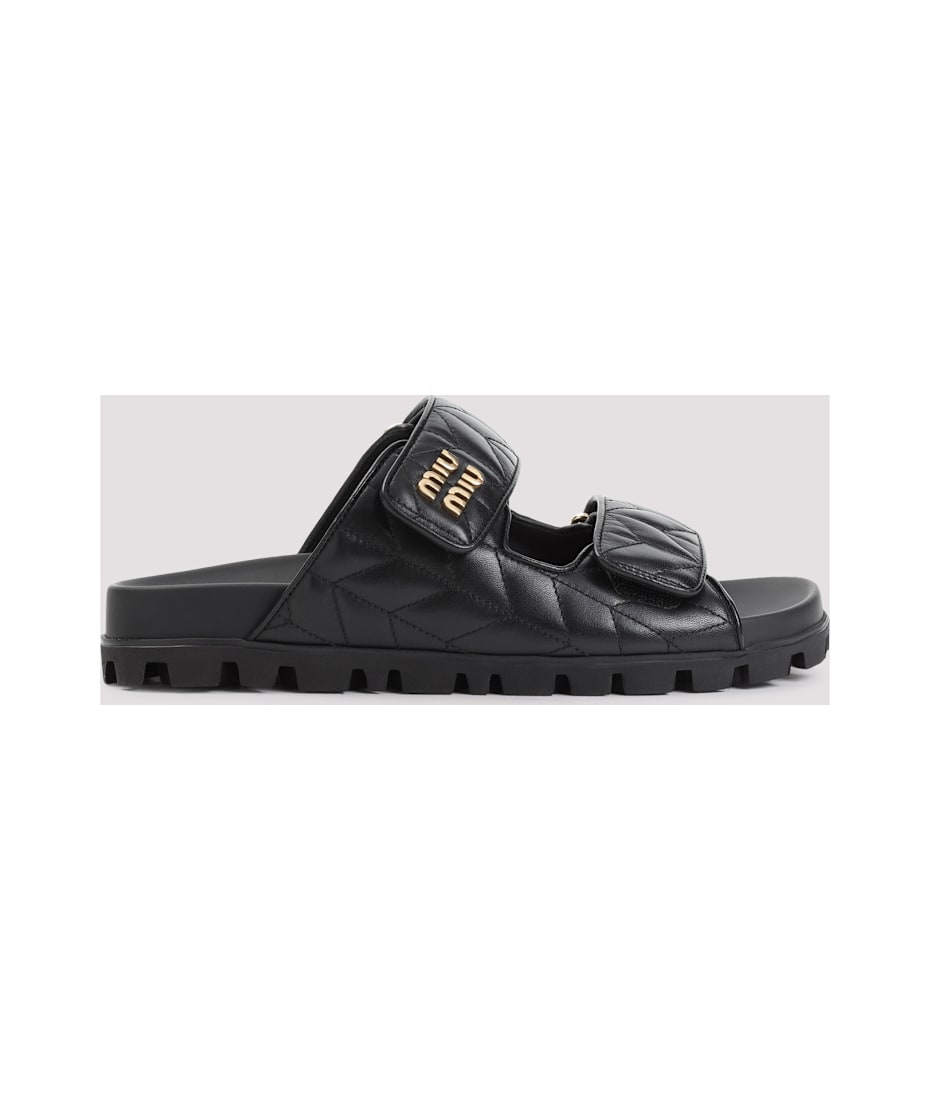 サンダル・ミュール MIU MIIU 5XX657_88T_F0036 MATELASSE NAPPA LEATHER SANDALS 0400022953538_DARKBROWN?wid=