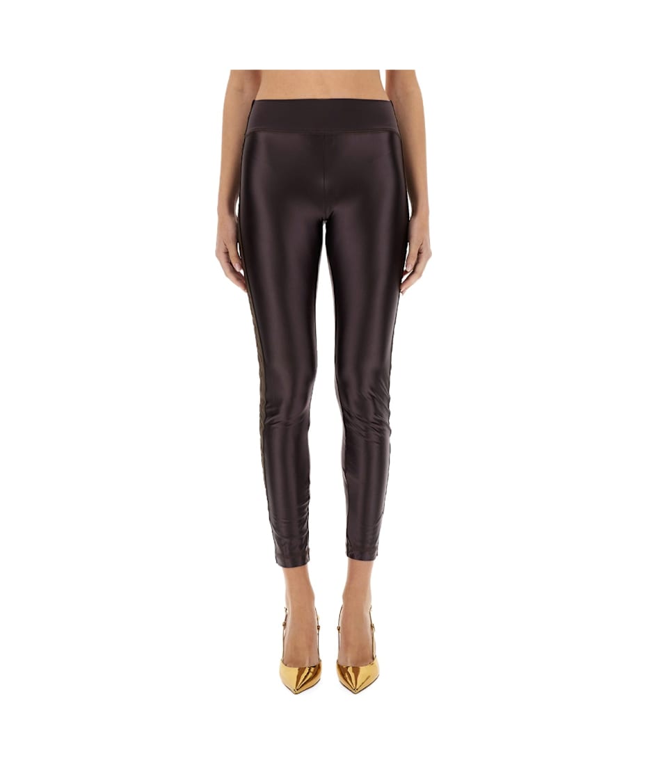 デニム・ジーパン VERSACE JEANS LEGGINGS WITH LOGOED BAND Versace Jeans Couture Leggings With Logoed Band | italist