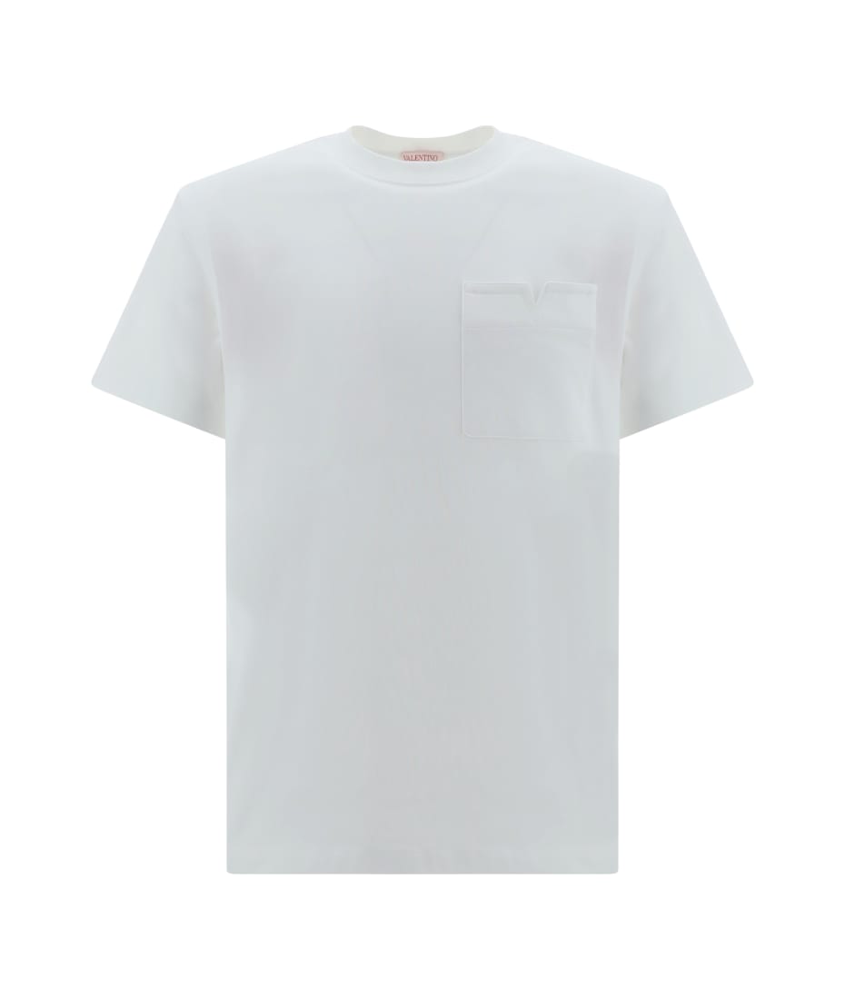 Valentino Crewneck Short-sleeved T-shirt - Bianco