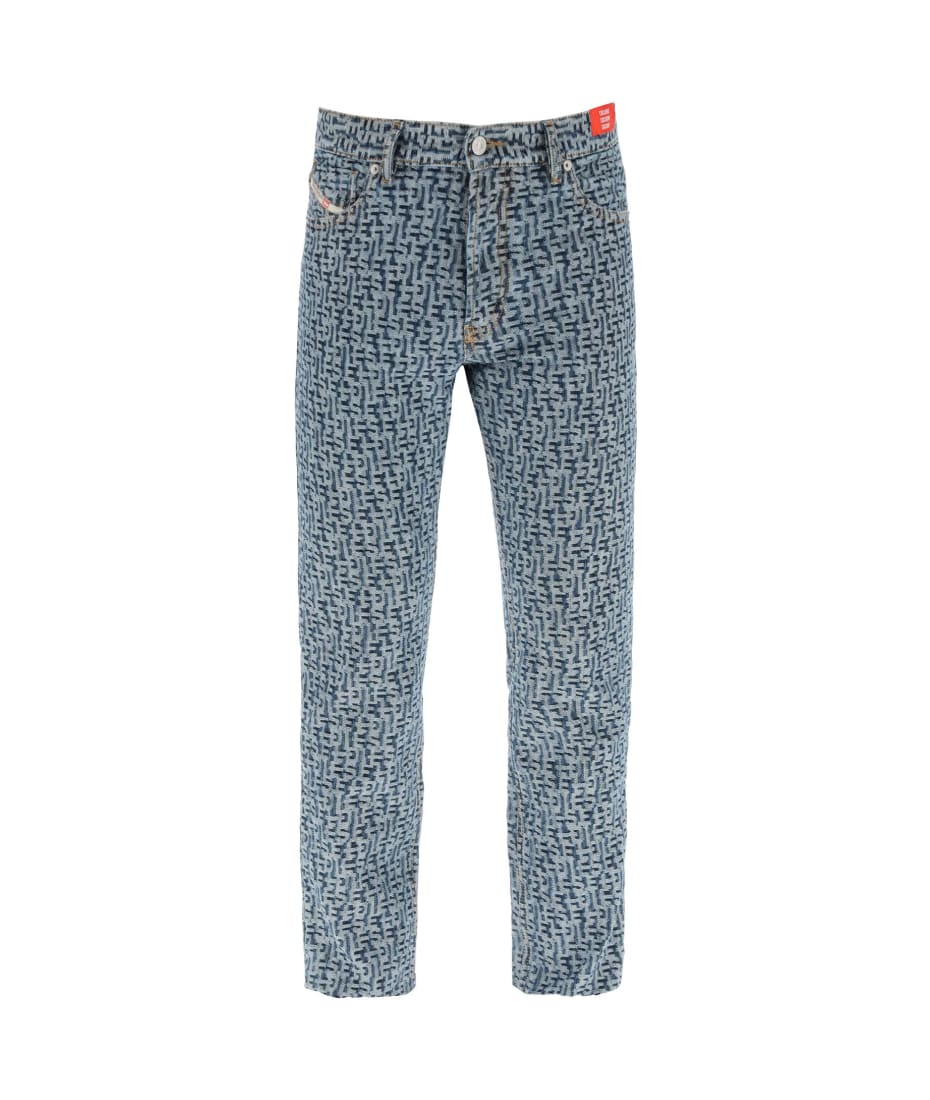 Diesel Monogram Slim Jeans In Blue