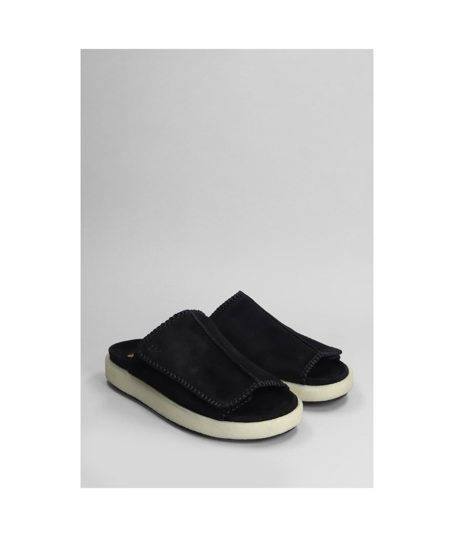 【Clarks / クラークス】 Overleigh Slide Clarks Originals Overleigh Black Suede Slides | Urban