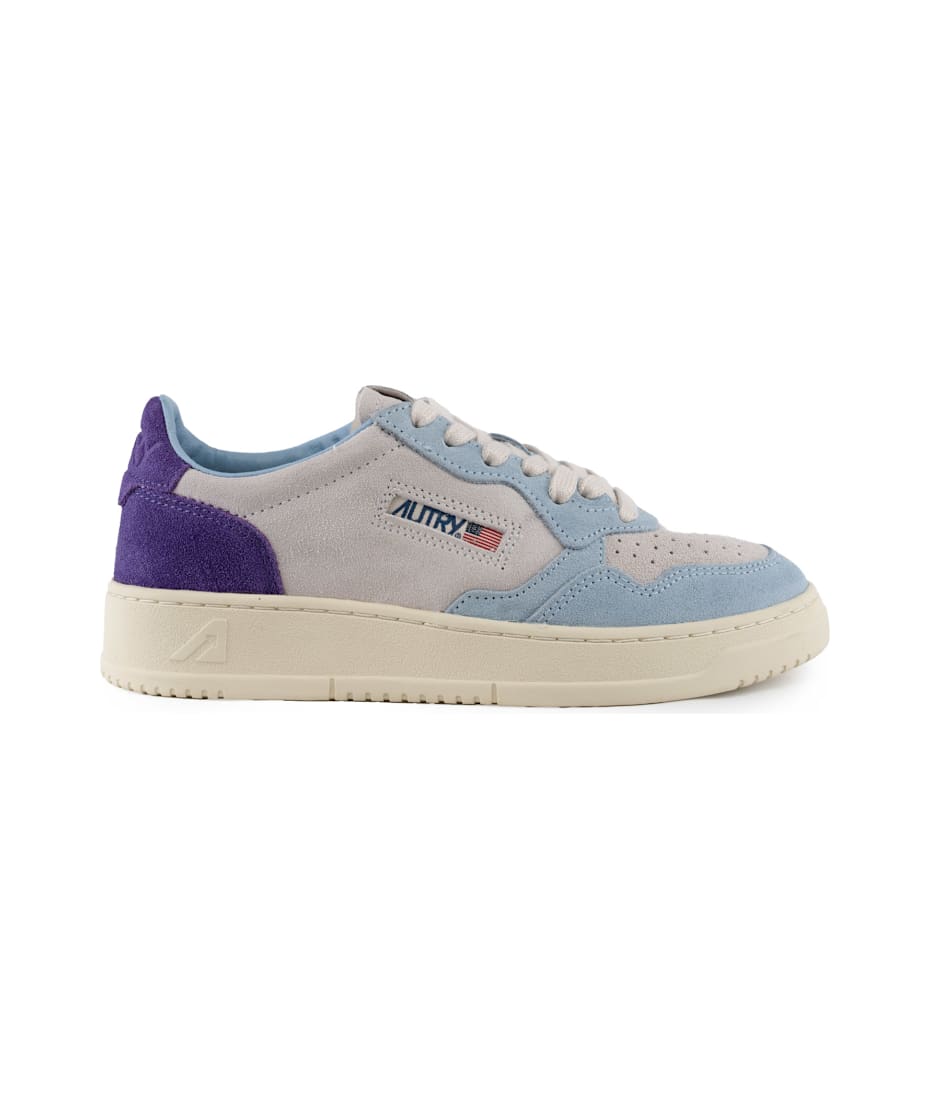 スニーカー AUTRY AULWTS02 Sneakers Medalist Low Tricolor In Suede Autry Medalist Low Sneakers In White And Blue Leather And