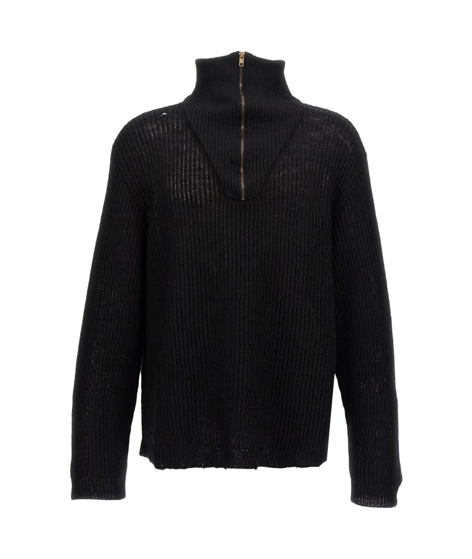 トップス maison margiela damage zip knit maison margiela damage zip knit
