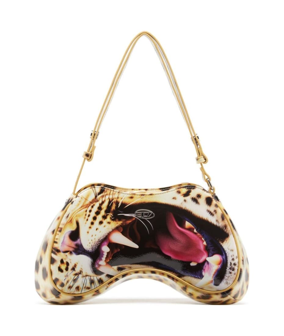 新品未使用 DIESEL Play Crossbodyクロスボディバッグネコ Women's Play-Shoulder bag in printed glossy PU | White | Diesel