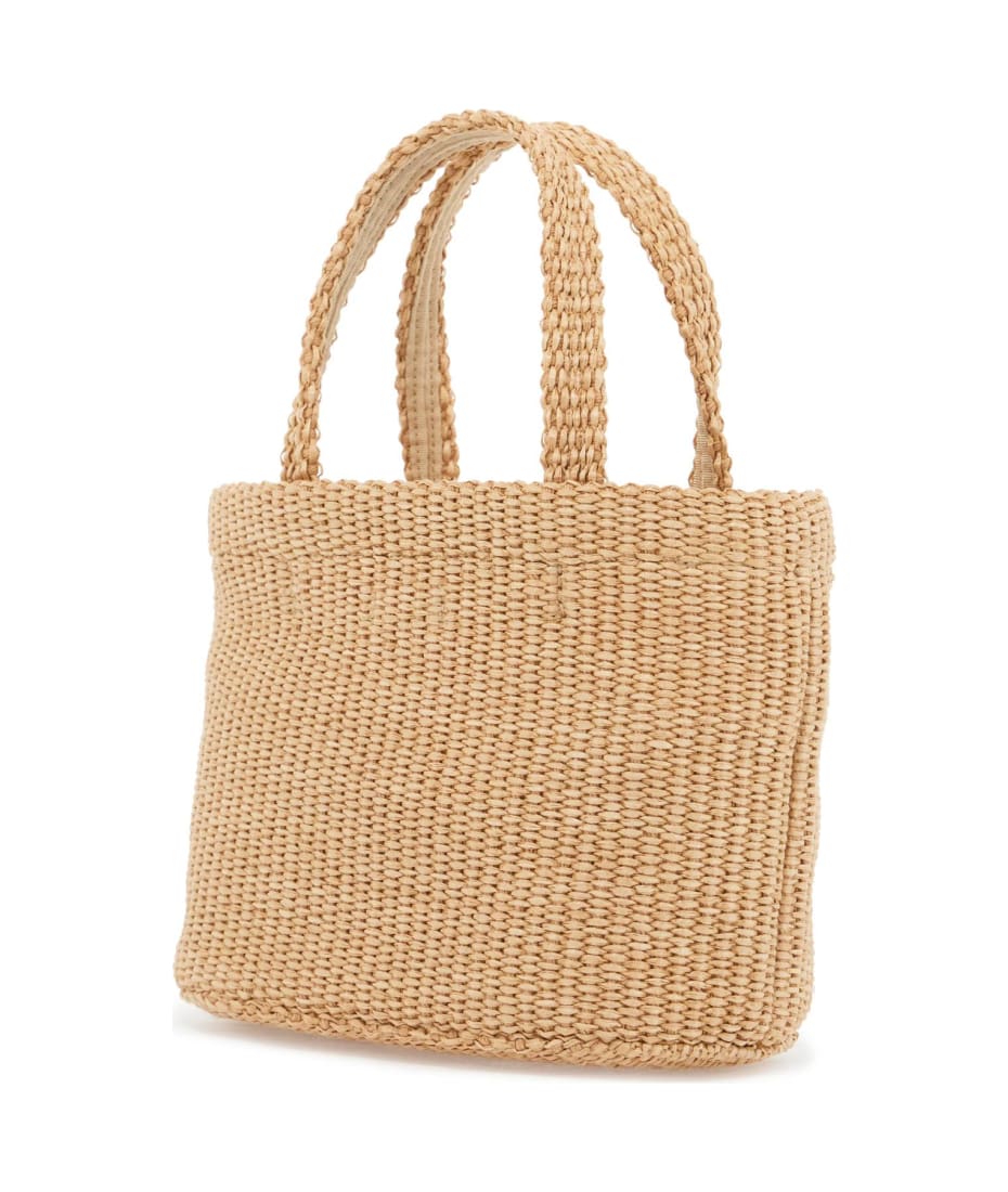 【Jimmy Choo】BEACH TOTE E/W◆0000095134TYJ Beach Tote E/W Mini | Natural Raffia Embroidered Mini Tote