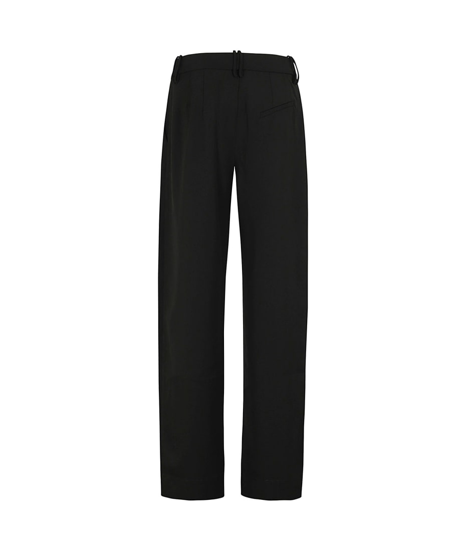 Ganni Light Twill Suiting Relaxed Pleated Pants | italist