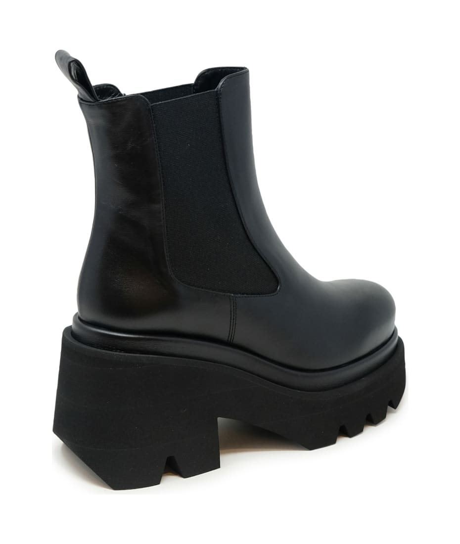 ミドルブーツ PALOMA BARCELO Women Boots 112302BROO IRIS NEROGR Black Paloma Barceló Paloma Barcelo 522302 Black Leather Platform