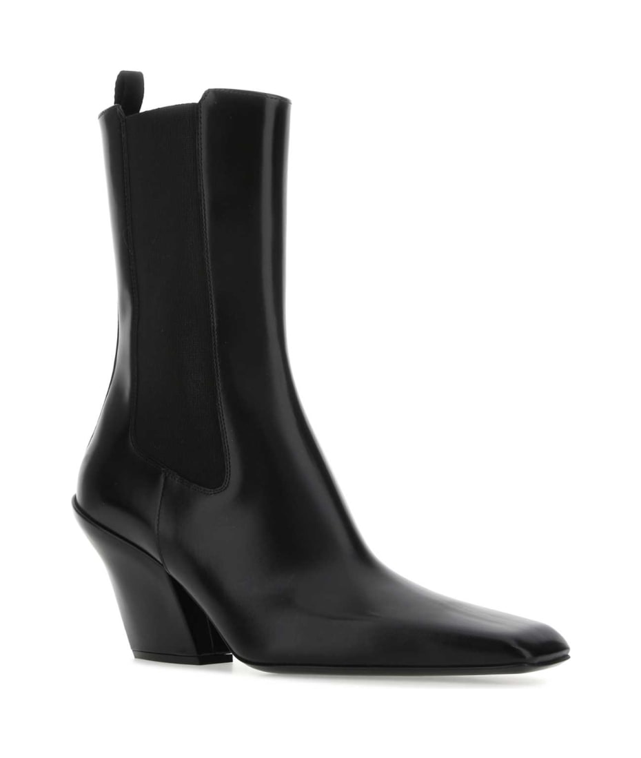 ミドルブーツ PRADA Women Boots 1W746NFD055070 F0002 NERO Black Prada Black Leather Ankle Boots | italist