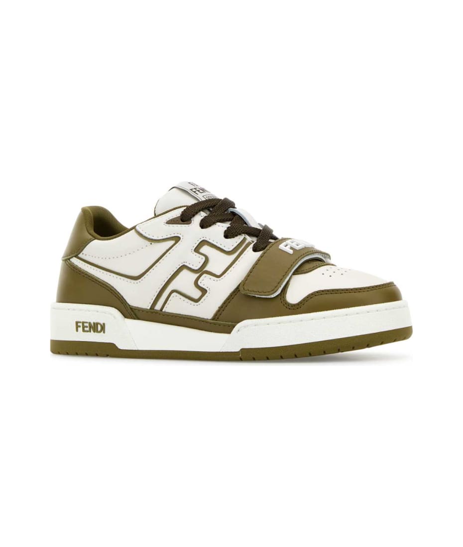 Two-tone Leather Fendi Match Sneakers | italist