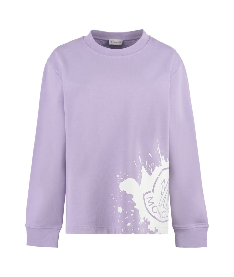 Moncler Cotton Crew-neck Sweatshirt - Lilac