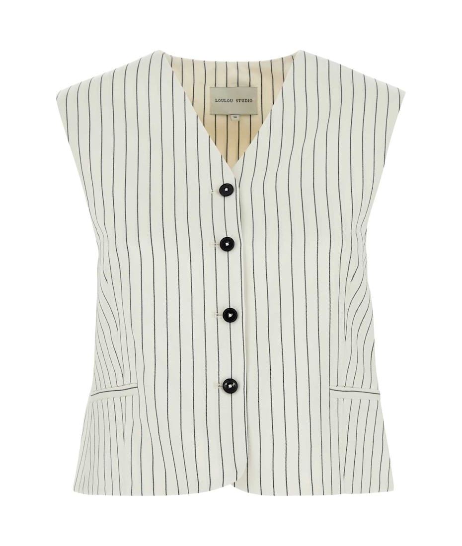 ベスト・ジレ Loulou Studio Embroidered viscose blend vest Loulou Studio Embroidered Viscose Blend Vest | italist