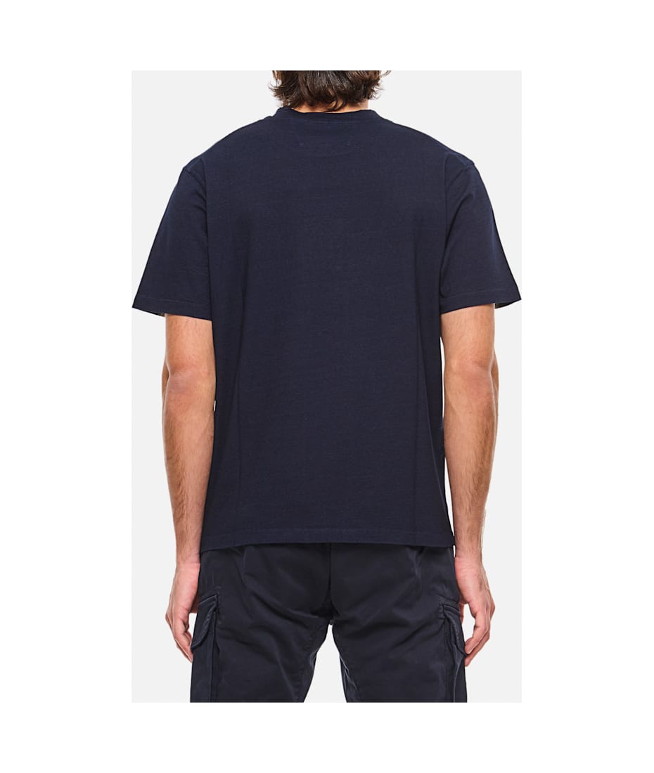 Tシャツ・カットソー C.P. COMPANY INDIGO JERSEY LOGO T-SHIRT Indigo Jersey Logo T-Shirt | CPC USCA Online Store
