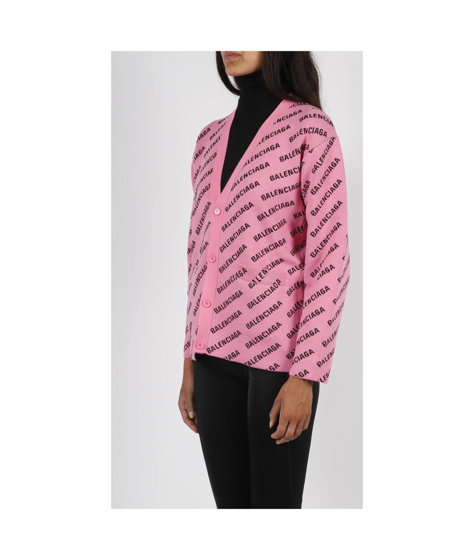 Balenciaga Mini Allover Logo Cardigan | italist