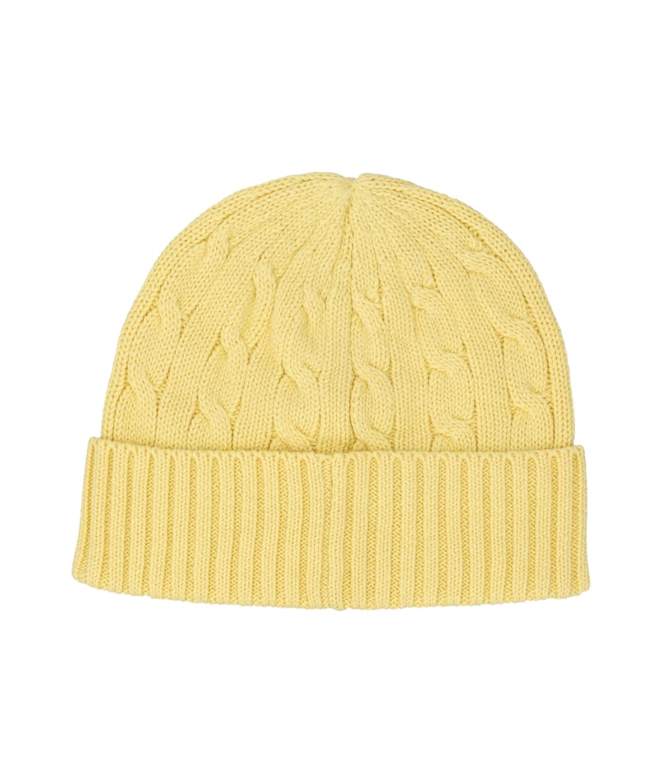 polo cable knit beanie