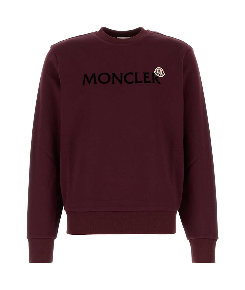 スウェット・トレーナー MONCLER BURGUNDY COTTON SWEATSHIRT Moncler Burgundy Cotton Sweatshirt | italist