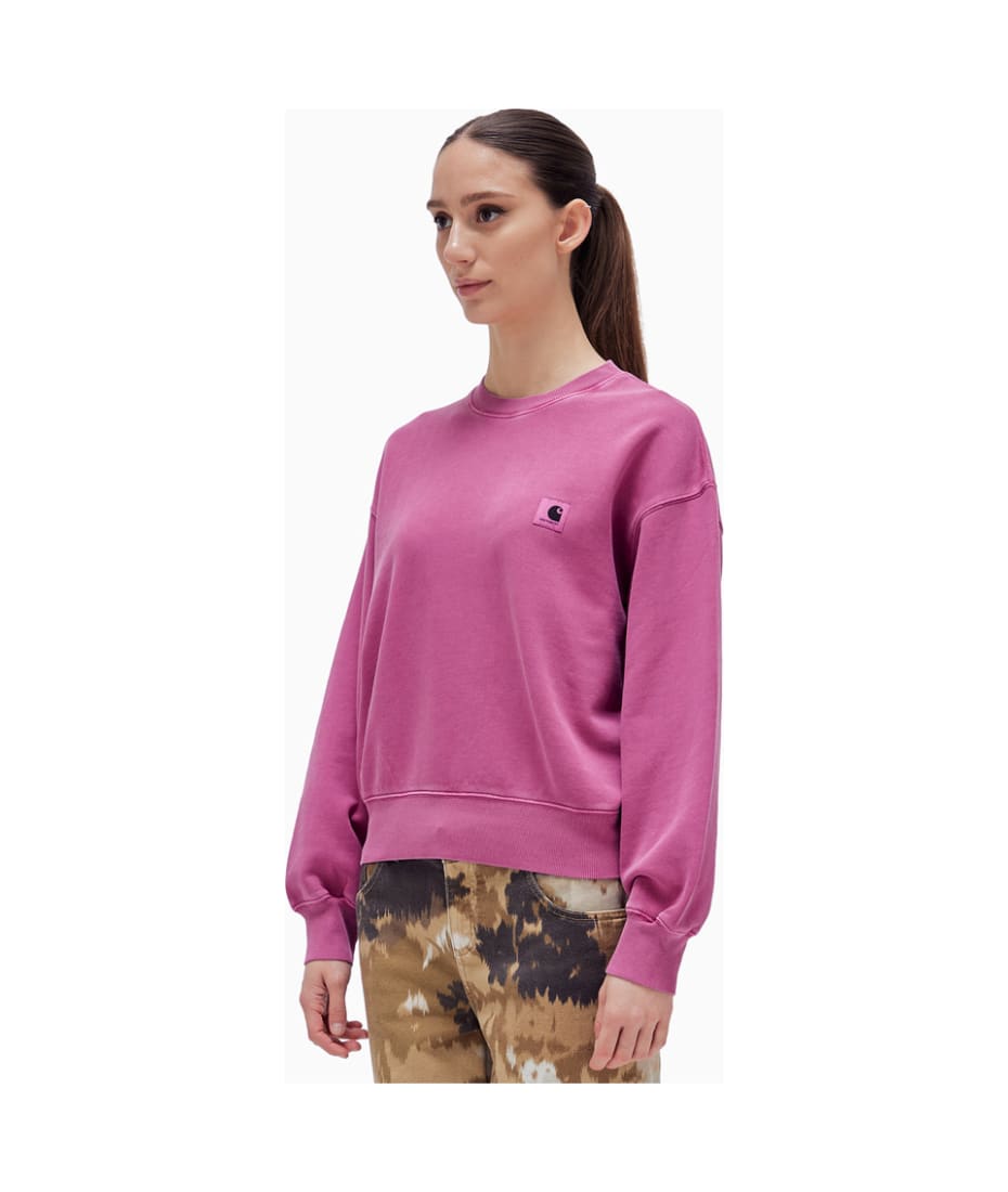 スウェット・トレーナー GOLDEN  'Nelson' sweatshirt Pink nelson-sweat-hortensia-garment