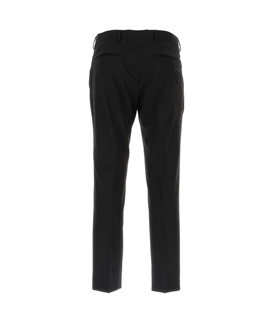 Prada Black Stretch Wool Pant | italist