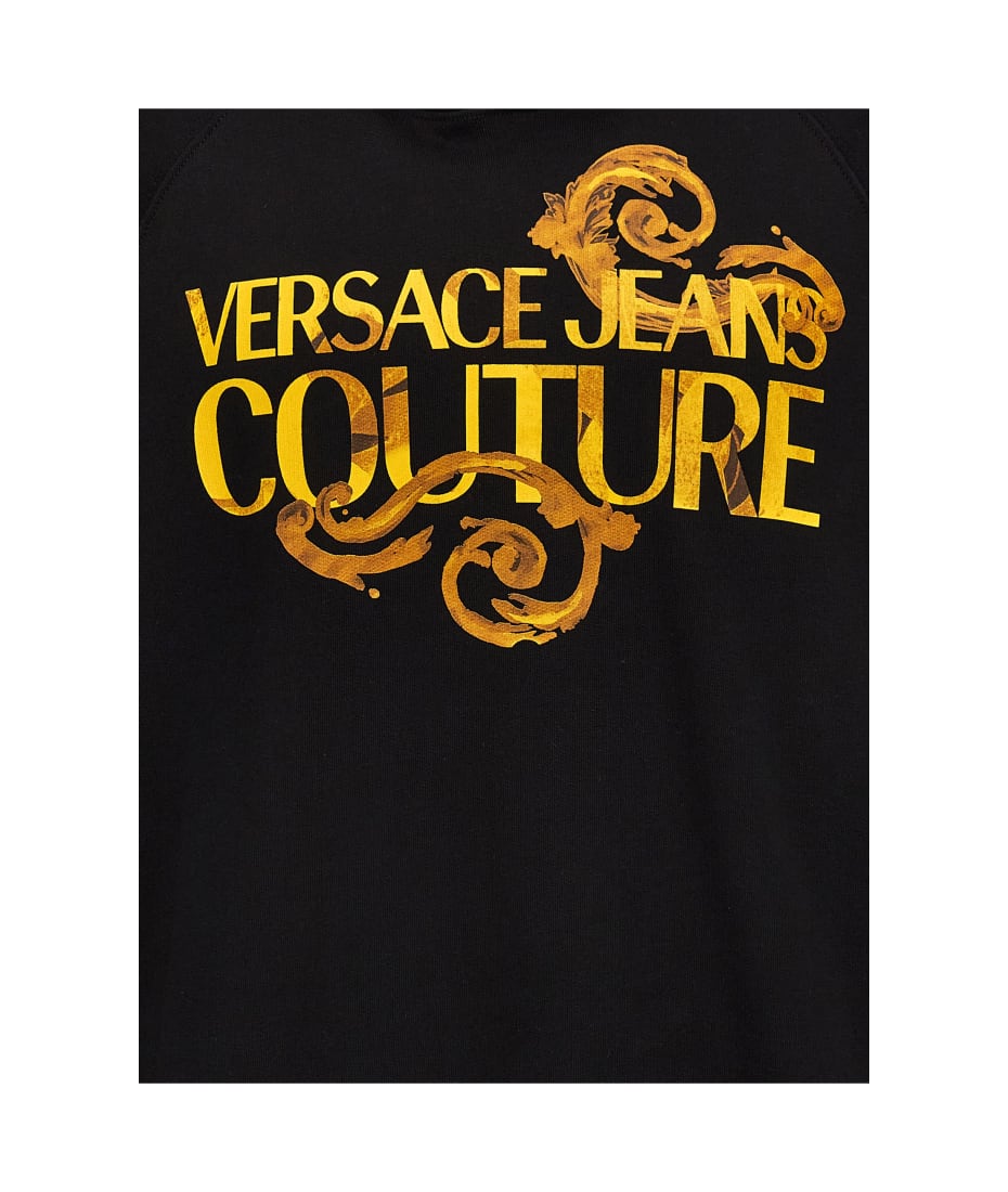 Versace Jeans Couture 'logo Baroque' Hoodie - BLACK