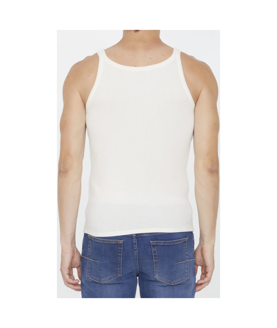 yves saint laurent タンクトップ Yves Saint Lauren YSL Black Logo Sleeveless Tank