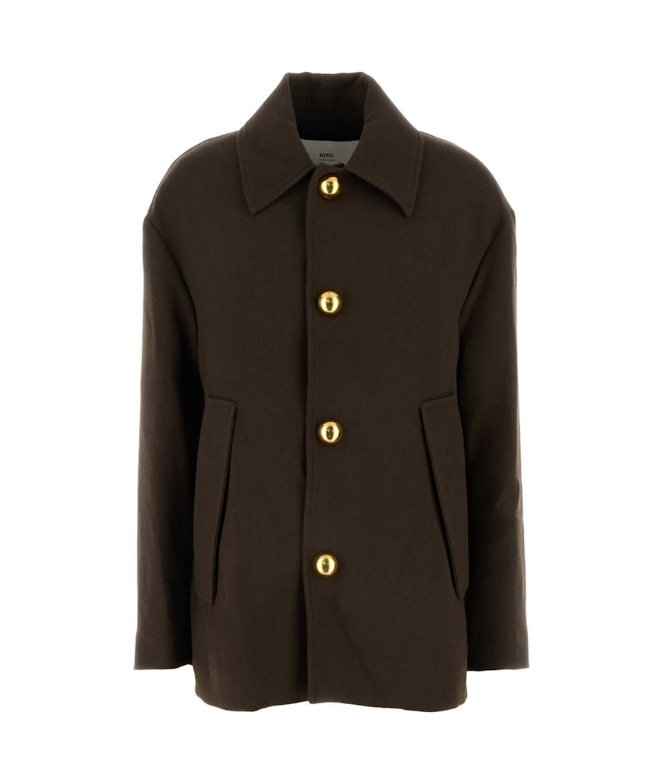【送料&関税込】Ami Alexandre Mattiussi Brown Wool Jacket Ami Alexandre Mattiussi Brown Wool Jacket | italist, ALWAYS