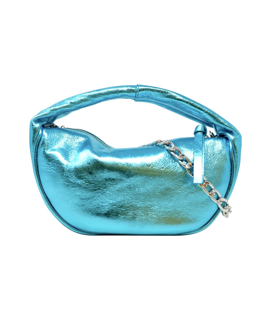 トートバッグ by FAR Baby Cush Bag in Blue Leather Baby cush cloth mini bag By Far Blue in Cloth - 49253778