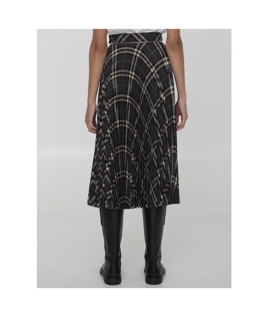 Burberry Check Pleated Skirt | italist