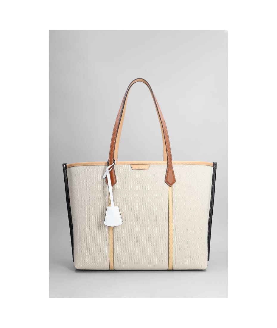 Tory Burch Perry Tote In Beige Cotton | italist