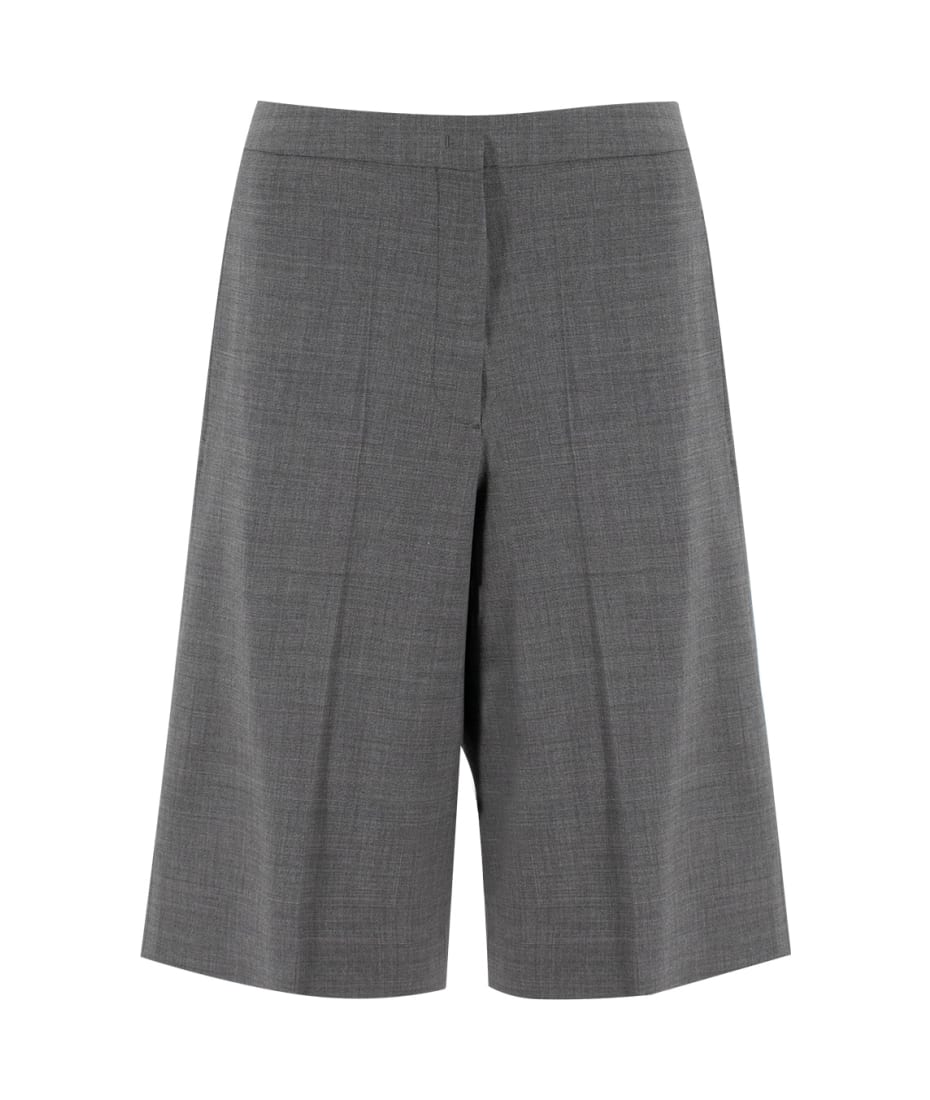 Fabiana Filippi Grey Bistretch Wool Bermuda Shorts | italist