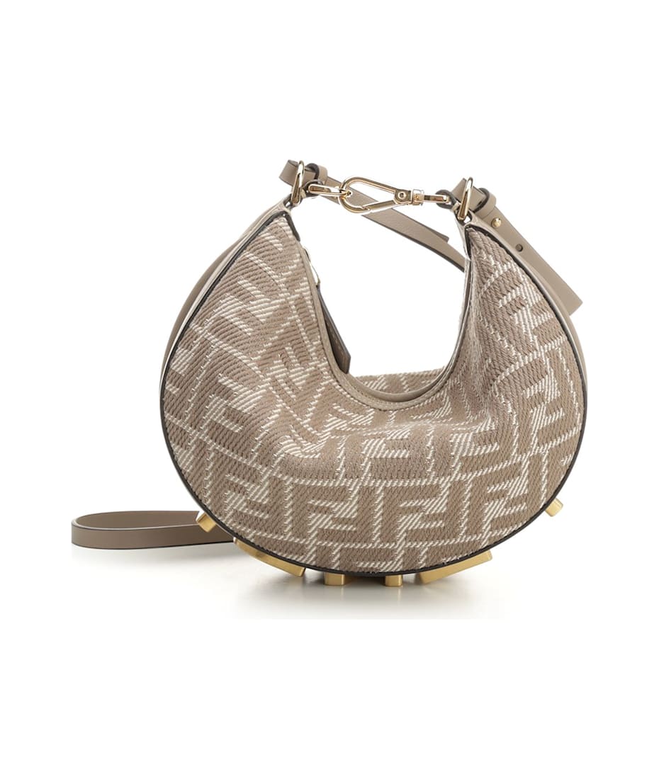 【FENDI】MINI FF FENDIGRAPHY HOBO BAG Fendigraphy Mini Leather Black | Fendi