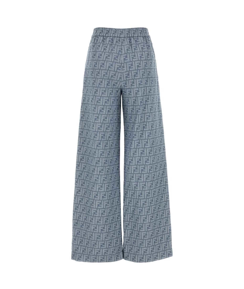 パンツ FENDI Embroidered Chambray Wide-Leg Pant Fendi Embroidered Chambray Wide-leg Pant | italist