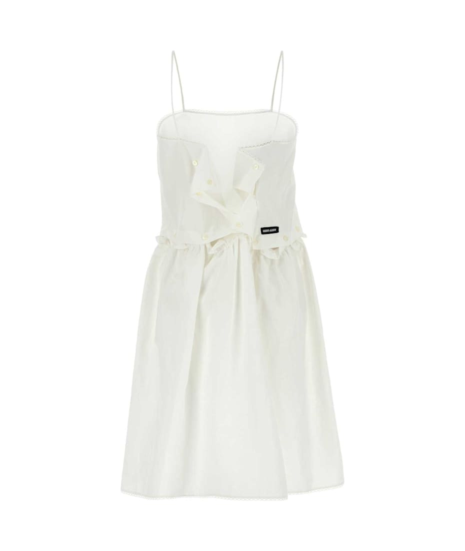 Miu Miu White Poplin Mini Dress | italist