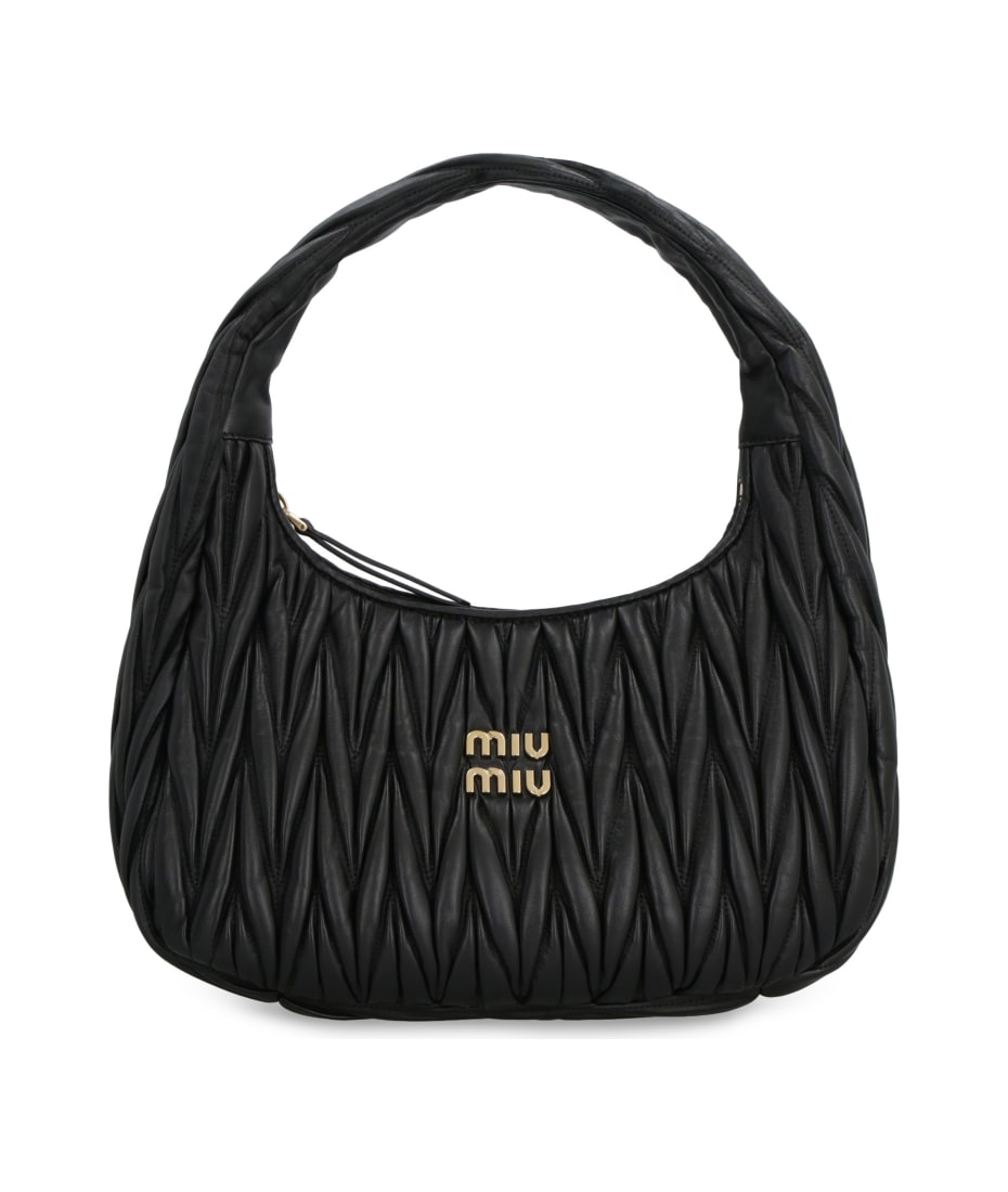 Miu Miu Quilted Top Handle Hobo Bag