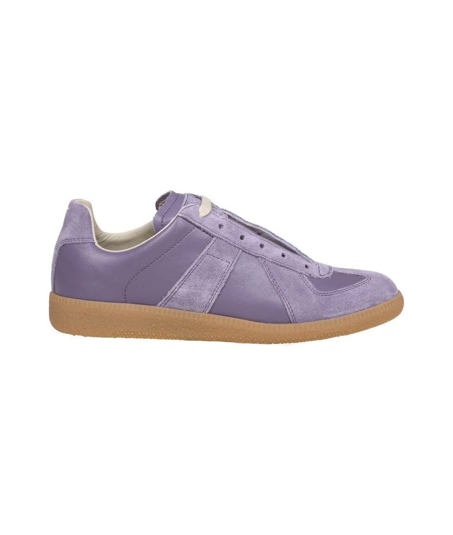 Maison Margiela Replica Sneakers In Wisteria Color Leather