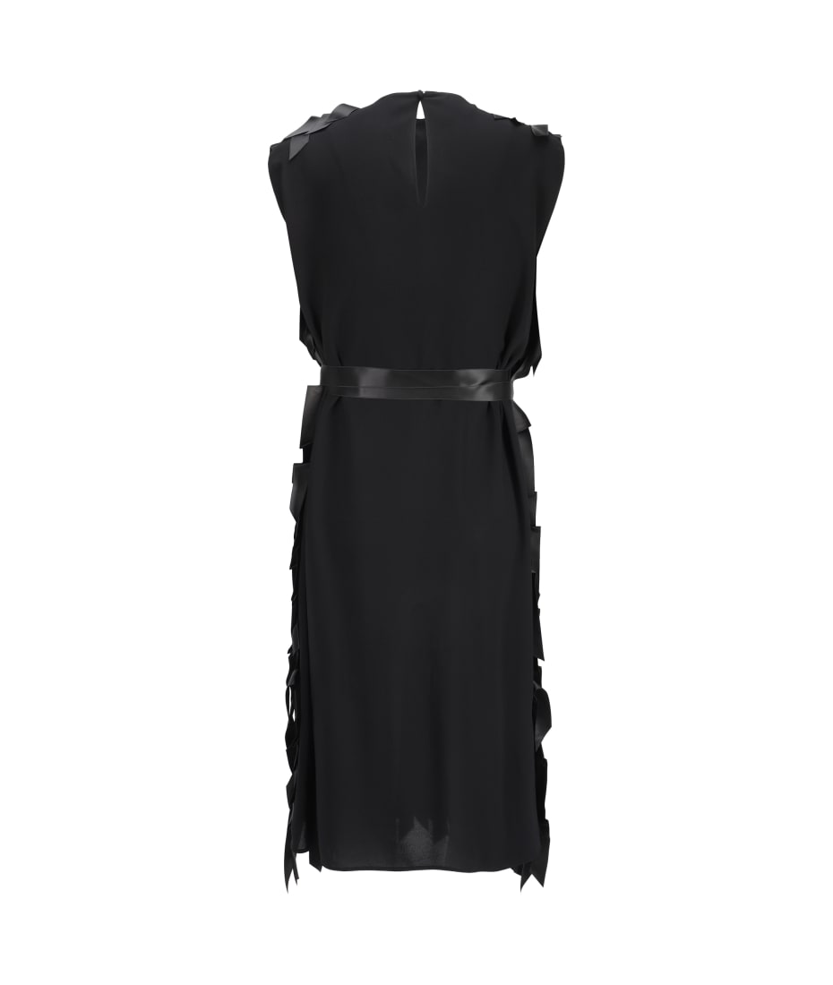 ワンピース Prada midi dress Prada Printed Georgette Midi Dress | Neutrals | FARFETCH