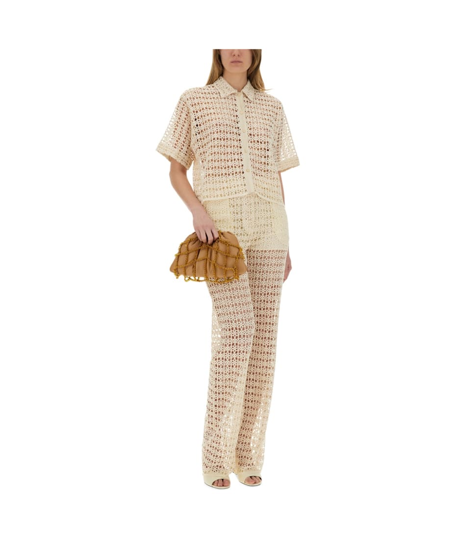 パンツ ALYSI SS25 WIDE MACRAME PANTS (105188 P5201MERIN) Alysi Wide Macramé Pants | italist