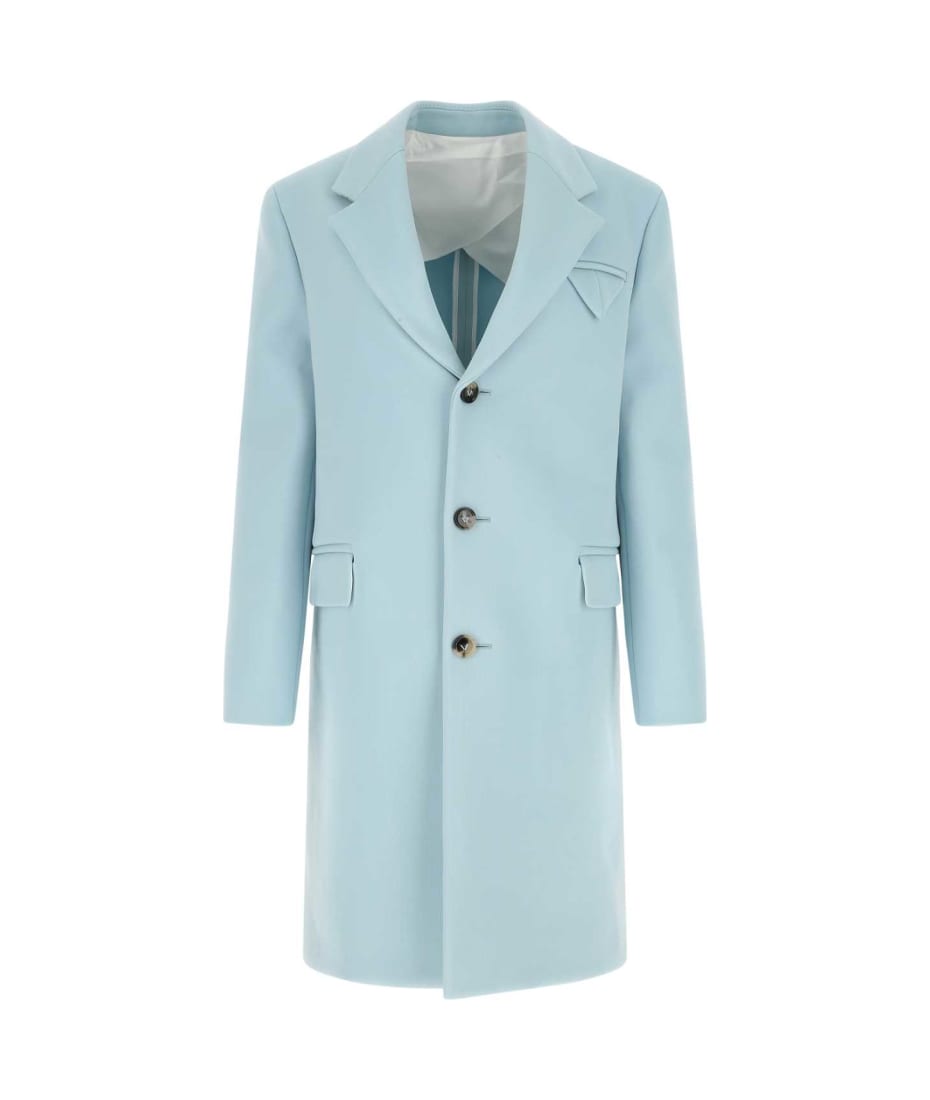 【関税&送料込】Bottega Veneta Pastel Light-Blue Stretch Cot Bottega Veneta Light Blue Intrecciato Woven Nappa Leather