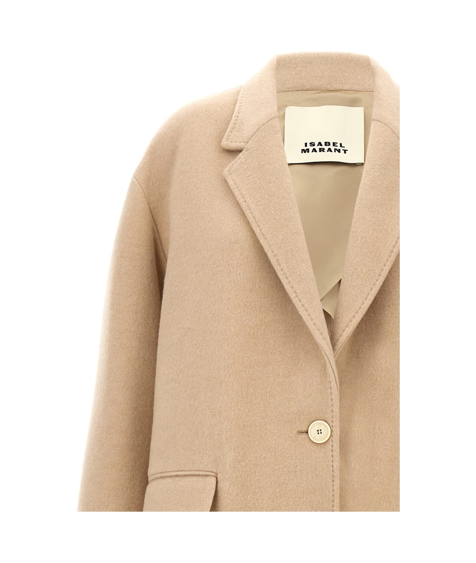 コート Isabel Marant FW24 'Efezia' coat (MA0265FAB3D03I 90BE) Isabel Marant Efezia Coat MA0265FA.B3D03I-90BE BEIGE | IlDuomo