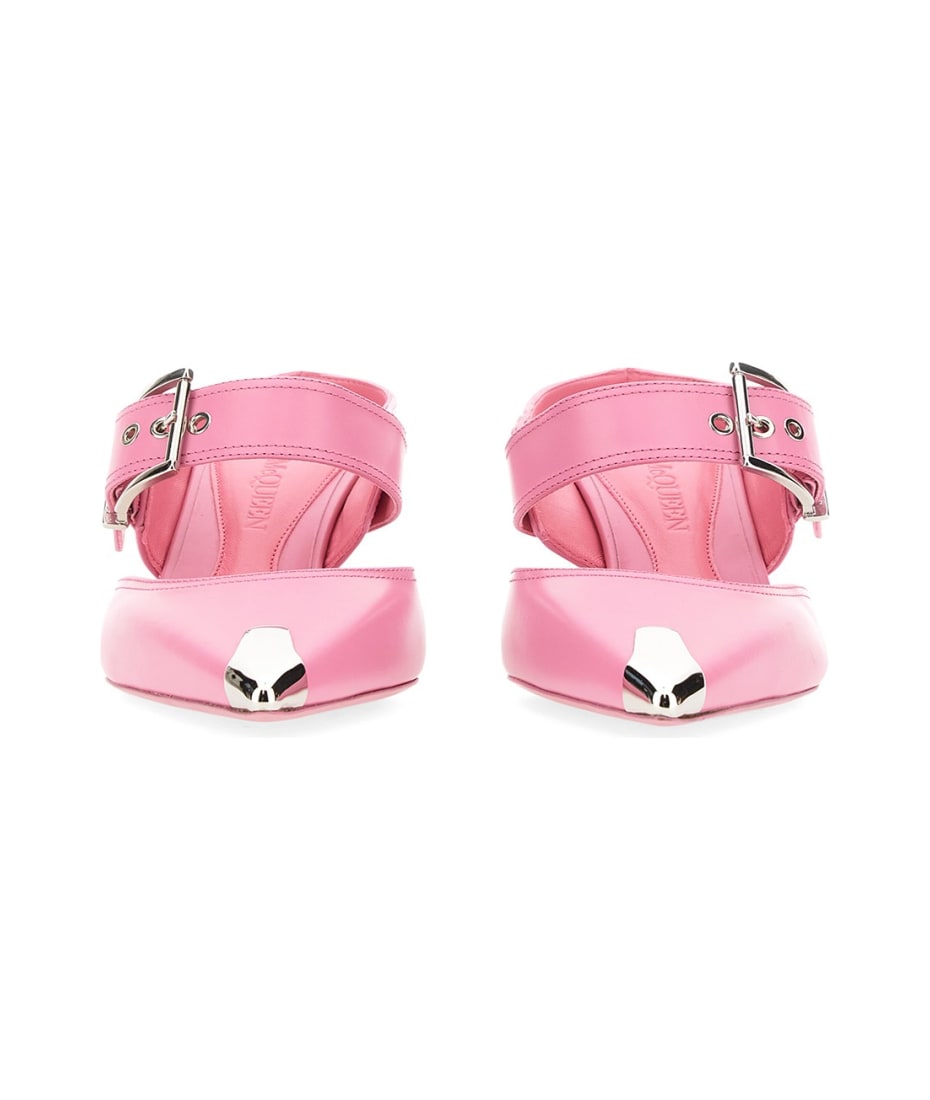 サンダル・ミュール alexander mcqueen FW23 PUNK SANDAL. (757494_WIEA11081) Alexander McQueen 90mm Punk ankle-strap Sandals | Black