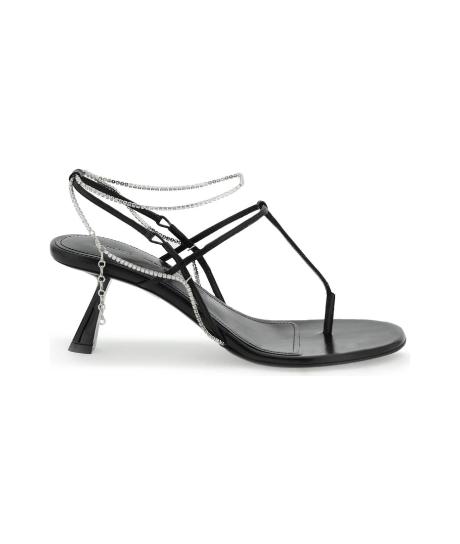 Khaite カルカリ フロック ヒル フツ F1015726L726 902 Khaite 'the Linden' Sandal With Crystals | italist