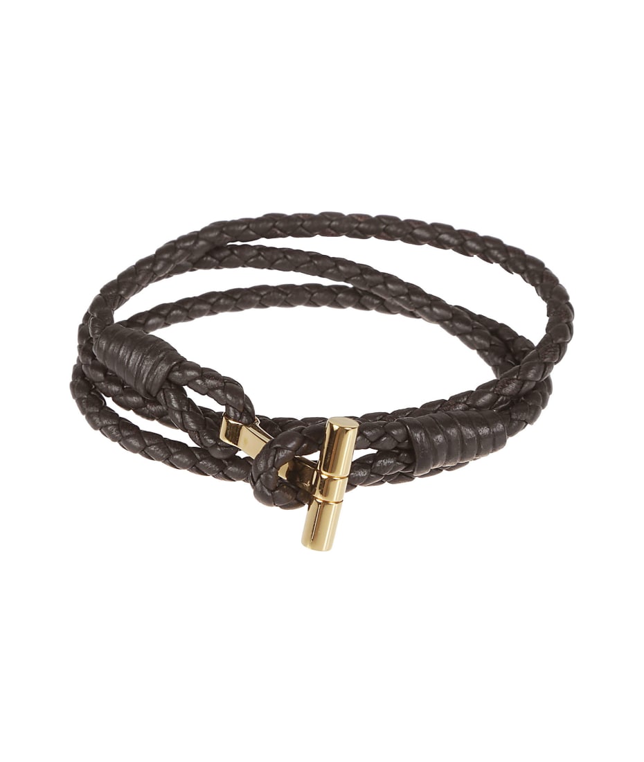 【送料&関税込】Tom Ford Logo Plaque Braided Bracelet Tom Ford Logo Plaque Braided Bracelet | italist